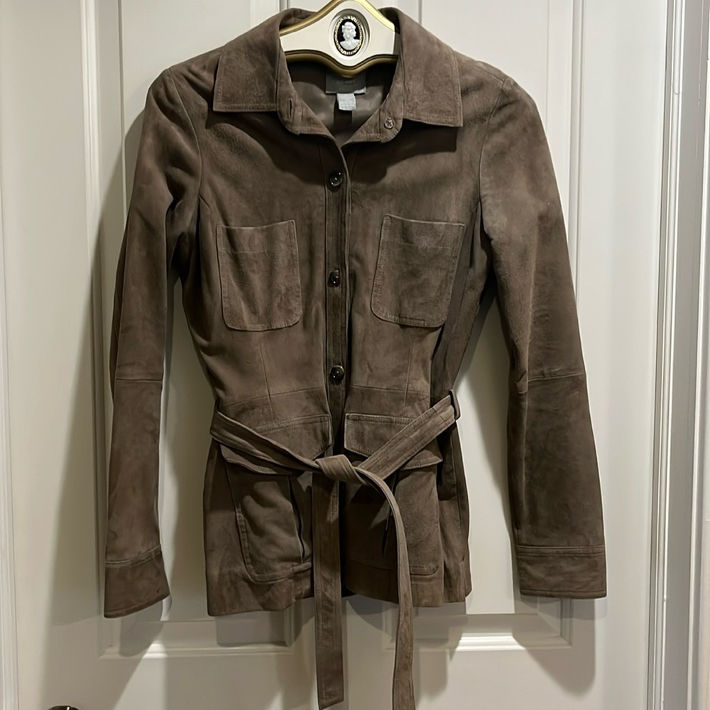 Suede Trench coat.